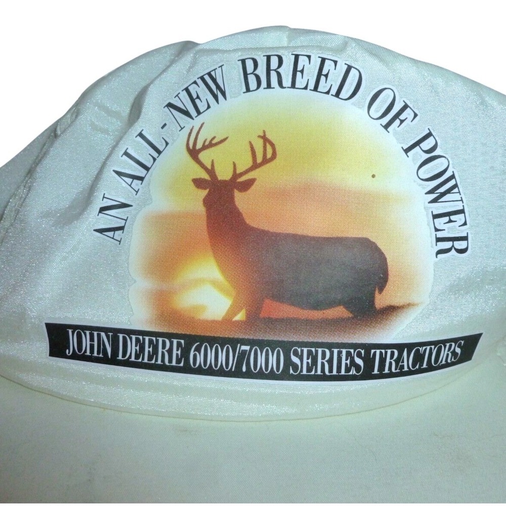 John Deere 6000/7000 Series Tractors Vintage‎ White Snapback Hat Breed of Power
